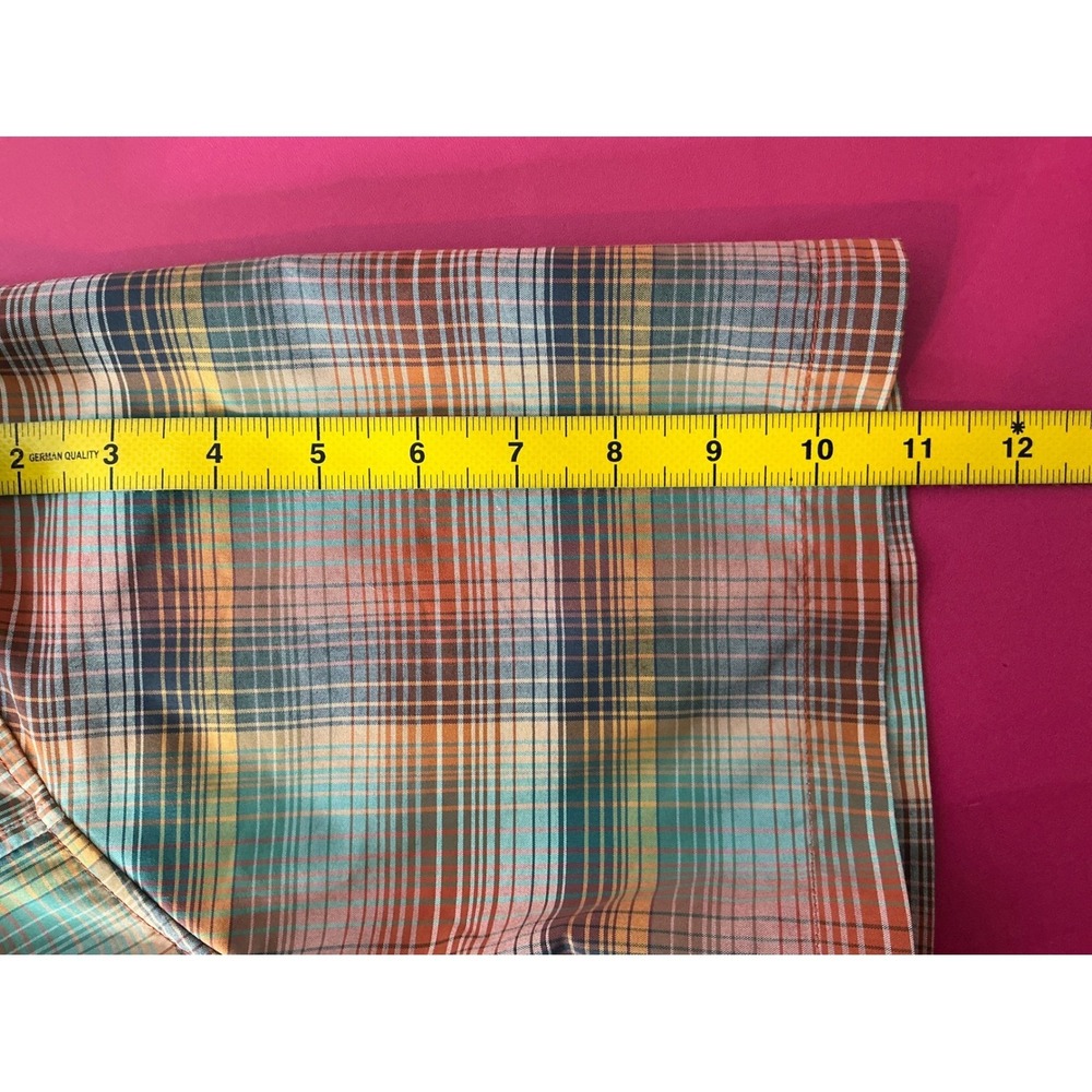 LL Bean Mens Plaid Short Sleeve Button Up Shirt Size XXL Outdoor Casual Rugged - Picture 8 of 9